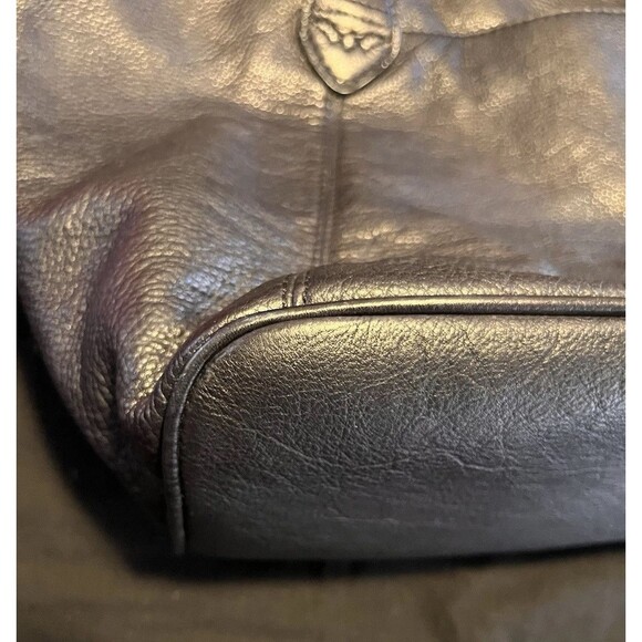 Frye Caelan Leather Crossbody Handbag Medium Size Smokey Gray Satchel - Picture 15 of 16